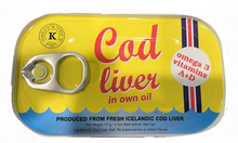 Load image into Gallery viewer, Cod liver in own oil (4.3 oz)
