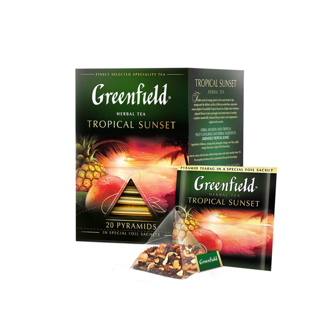 Greenfield Tropical Sunset Pyramid Collection 20 Count