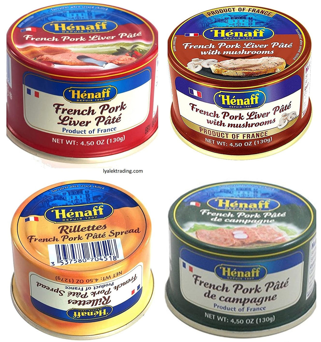 Henaff Mix Pates and Rillette 4 Types of Different Tastes