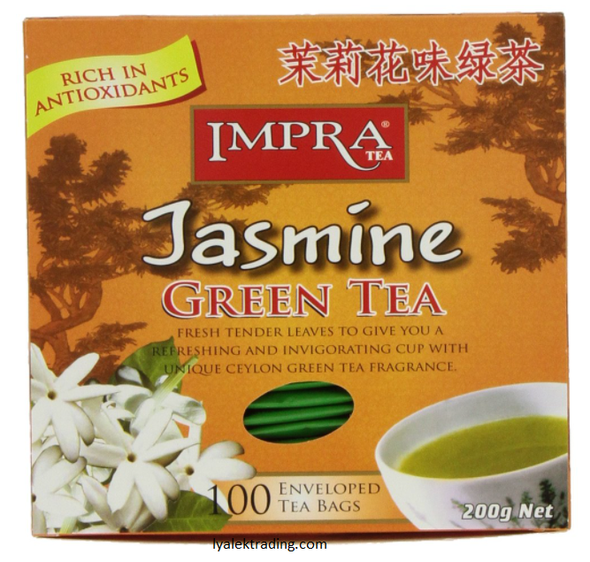Impra Green Jasmine Tea, 100-Count