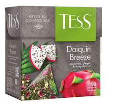 Load image into Gallery viewer, Tess Daiquiri Breeze Green Tea, Ginger and Dragon Fruit Leaf Tea, 20 Count
