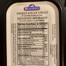 Load image into Gallery viewer, Rugen Fisch Smoked Kieler Sprats in Vegetable oil and own juice 3.88 oz (10 Pack)
