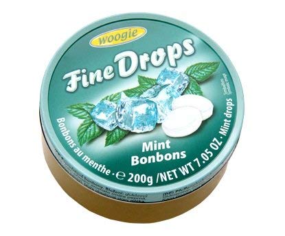 Woogie Fine Drops Mint Candies in Tin  (200g)